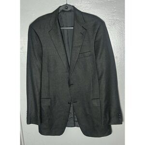 John W. Nordstrom Loro Piana 100% Worsted Spun Cashmere Black Suit Jacket 42L-T